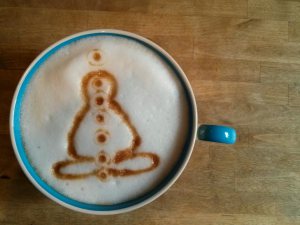 The seven chakras of the body are aligned - with coffee.