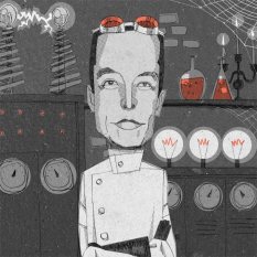 Elon Musk Mad Scientist Illustration